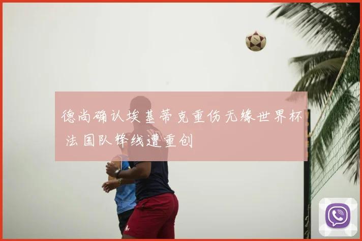 德尚确认埃基蒂克重伤无缘世界杯 法国队锋线遭重创